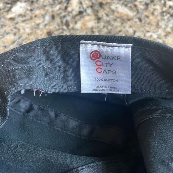 LA Dodgers Black Dad Style Baseball Hat NWOT slide adjustable 100% Cotton - Picture 5 of 6